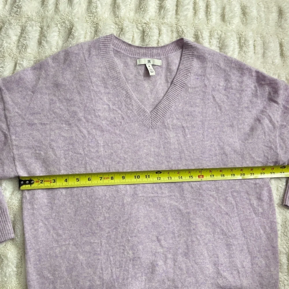 BANANA REPUBLIC Women's V-Neck Sweater - Light Pink 100% CASHMERE - Picture 13 of 13